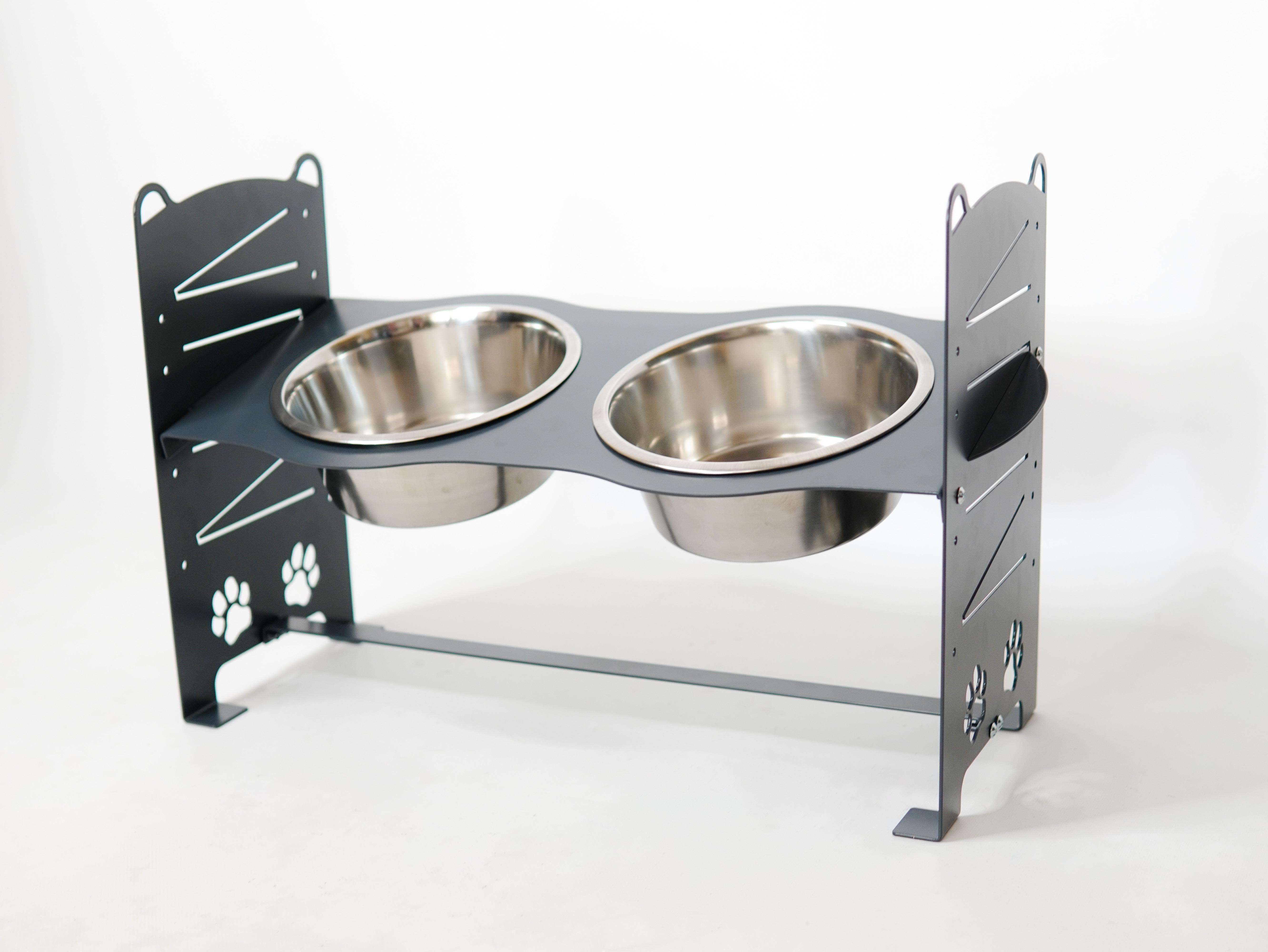 Кормушка для собак средних пород разборная-регулированная 122-293 мм 1,8 л Графитовый (27167071) - фото 7