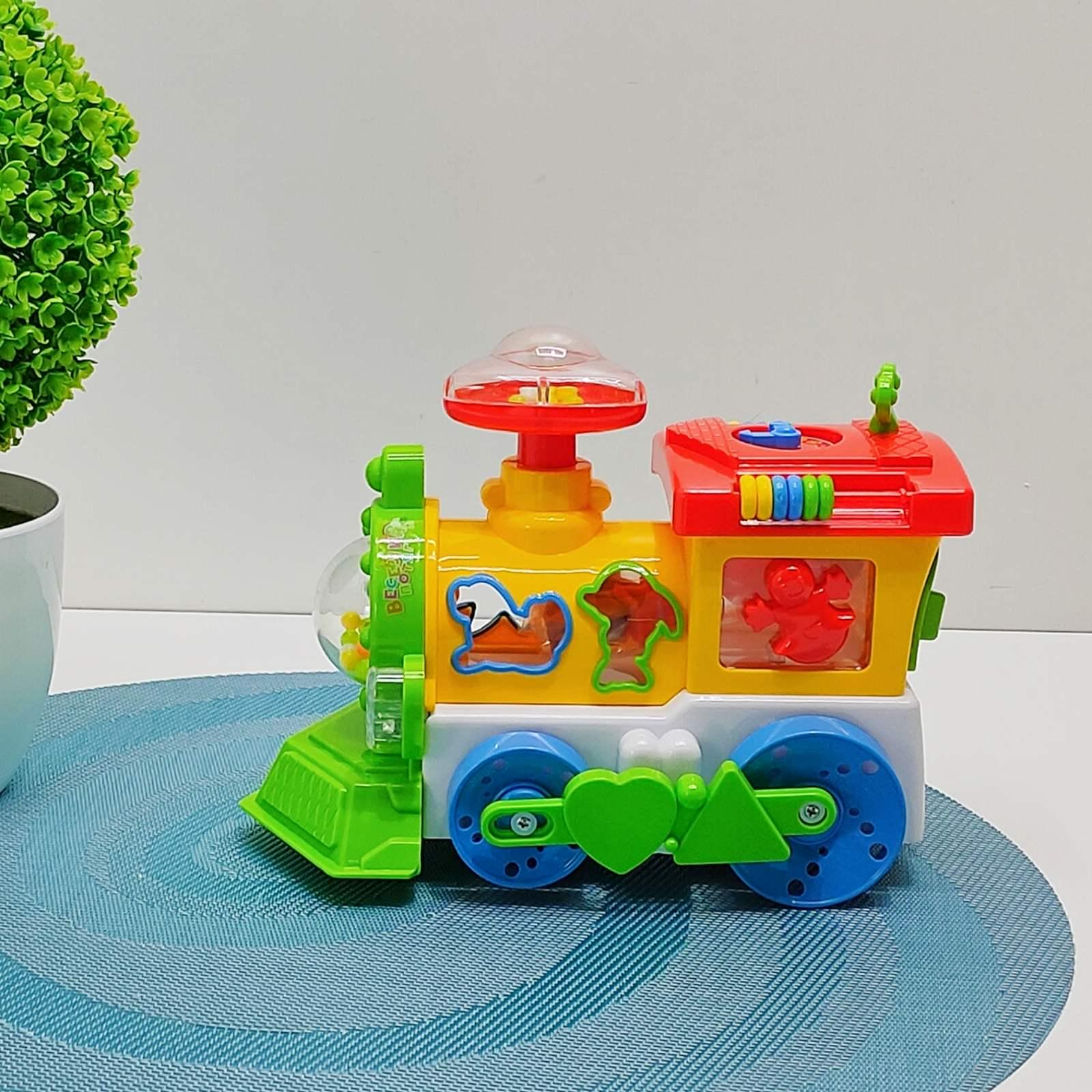 Паровоз розвиваючий TK Group на батарейках пищалка на трубі/підсвічування українське озвучування Червоно-жовтий (93866) - фото 4 Паровоз розвиваючий TK Group на батарейках пищалка на трубі/підсвічування українське озвучування Червоно-жовтий (93866) - фото 4