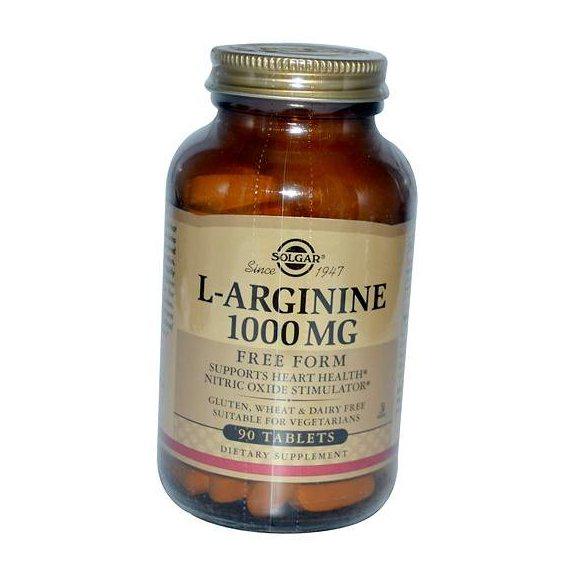 Аргінін Solgar L-Arginine 1000 мг 90 Veg Tabs