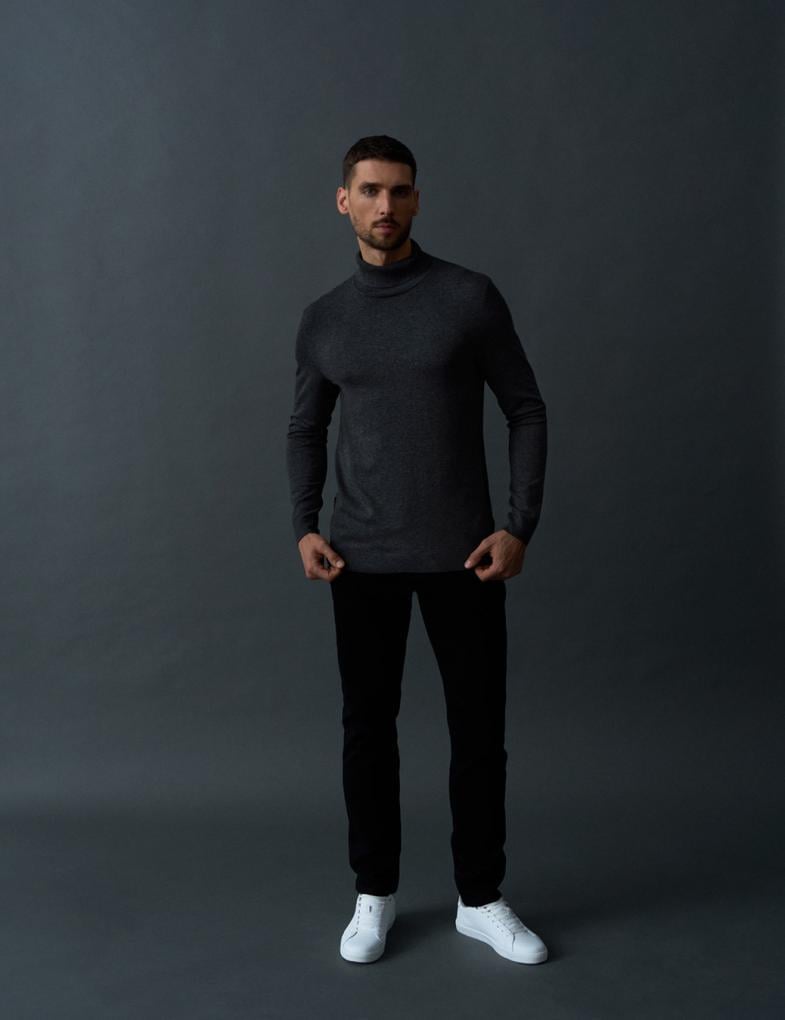 Светр чоловічий Diverse TOURDO XL Графітовий меланж (5905384067753) - фото 9 Светр чоловічий Diverse TOURDO XL Графітовий меланж (5905384067753) - фото 9