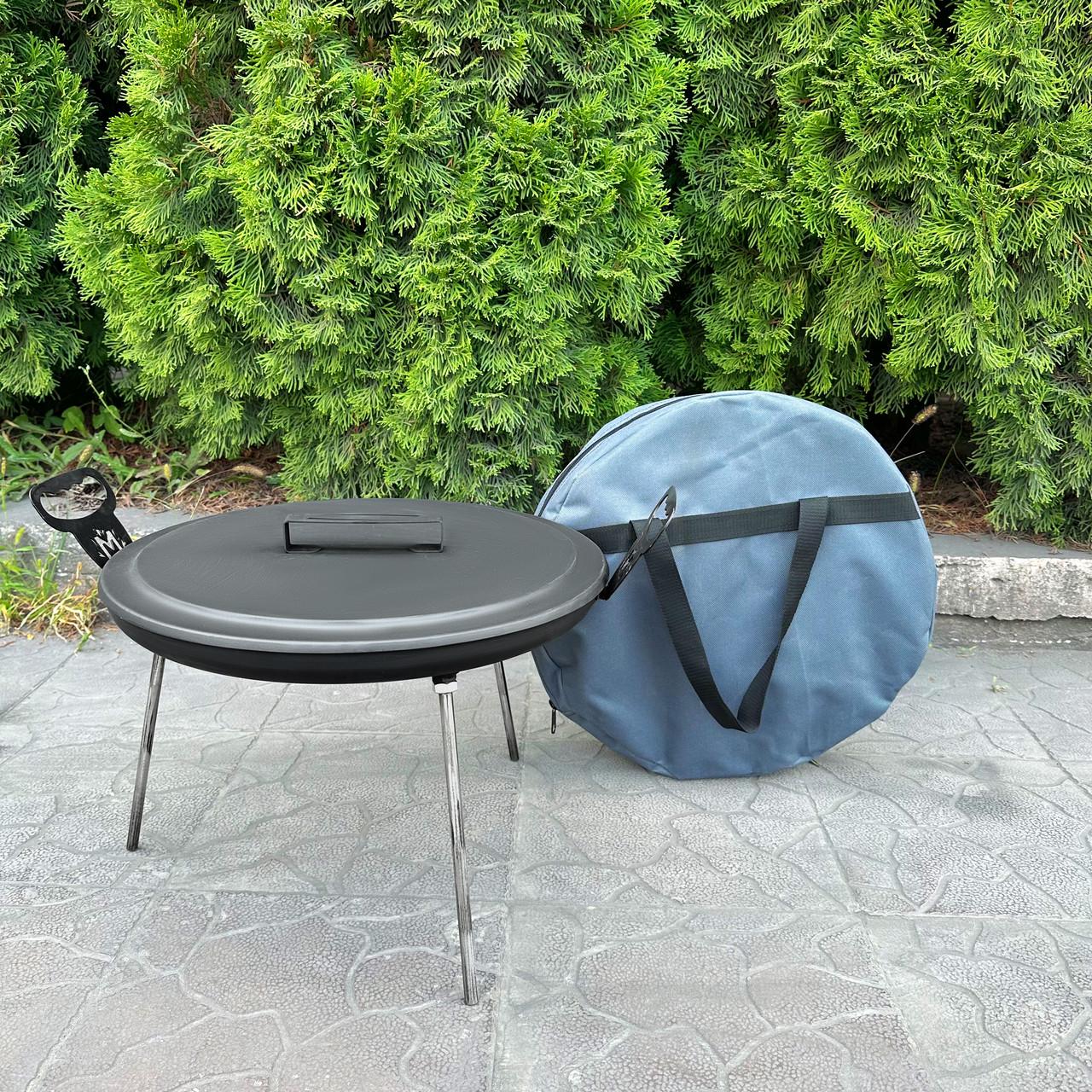 Сковорода с диском Фрея с крышкой/чехлом/съемными ножками 40 см (SDR-40KCH) - фото 5