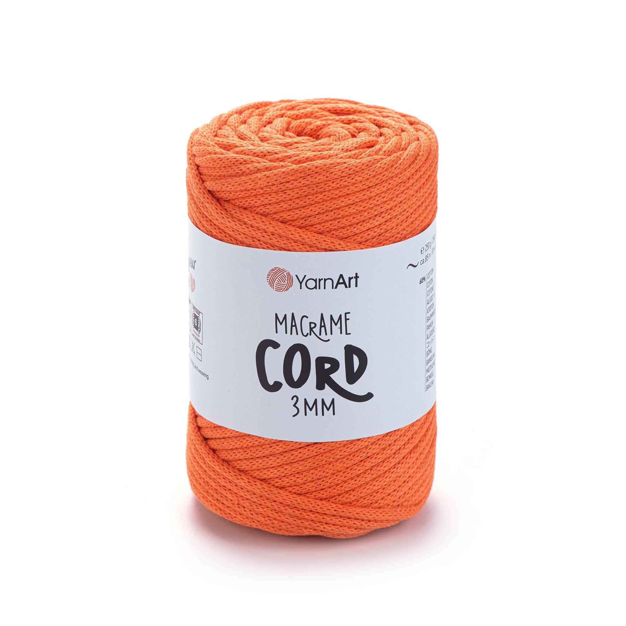 Шнур плетеный Macrame Cord 3 мм Оранжевый №800 (2199603850)