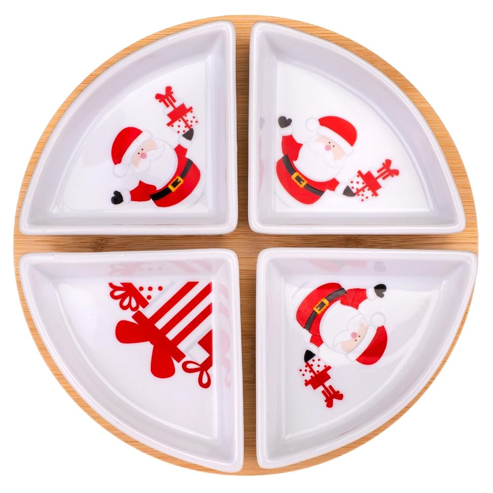 Набор пиал на бамбуковой подставке Заботливый Санта 21,5 см (6020-007) - фото 3 Набор пиал на бамбуковой подставке Заботливый Санта 21,5 см (6020-007) - фото 3