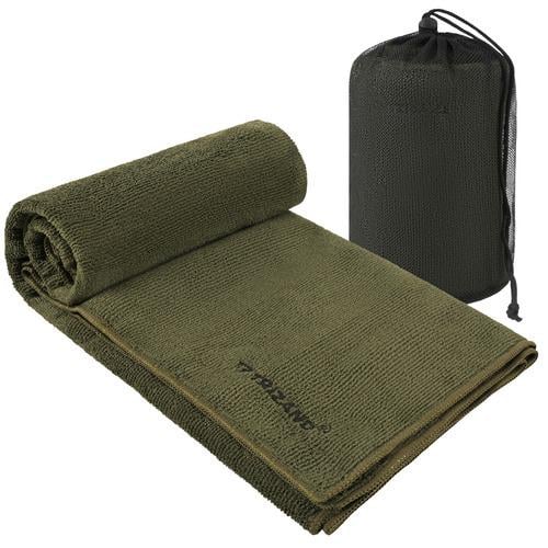Полотенце быстросохнющее Trizand 27782 280 GSM из микрофибры с чехлом 120х60 см Зеленый (34992)