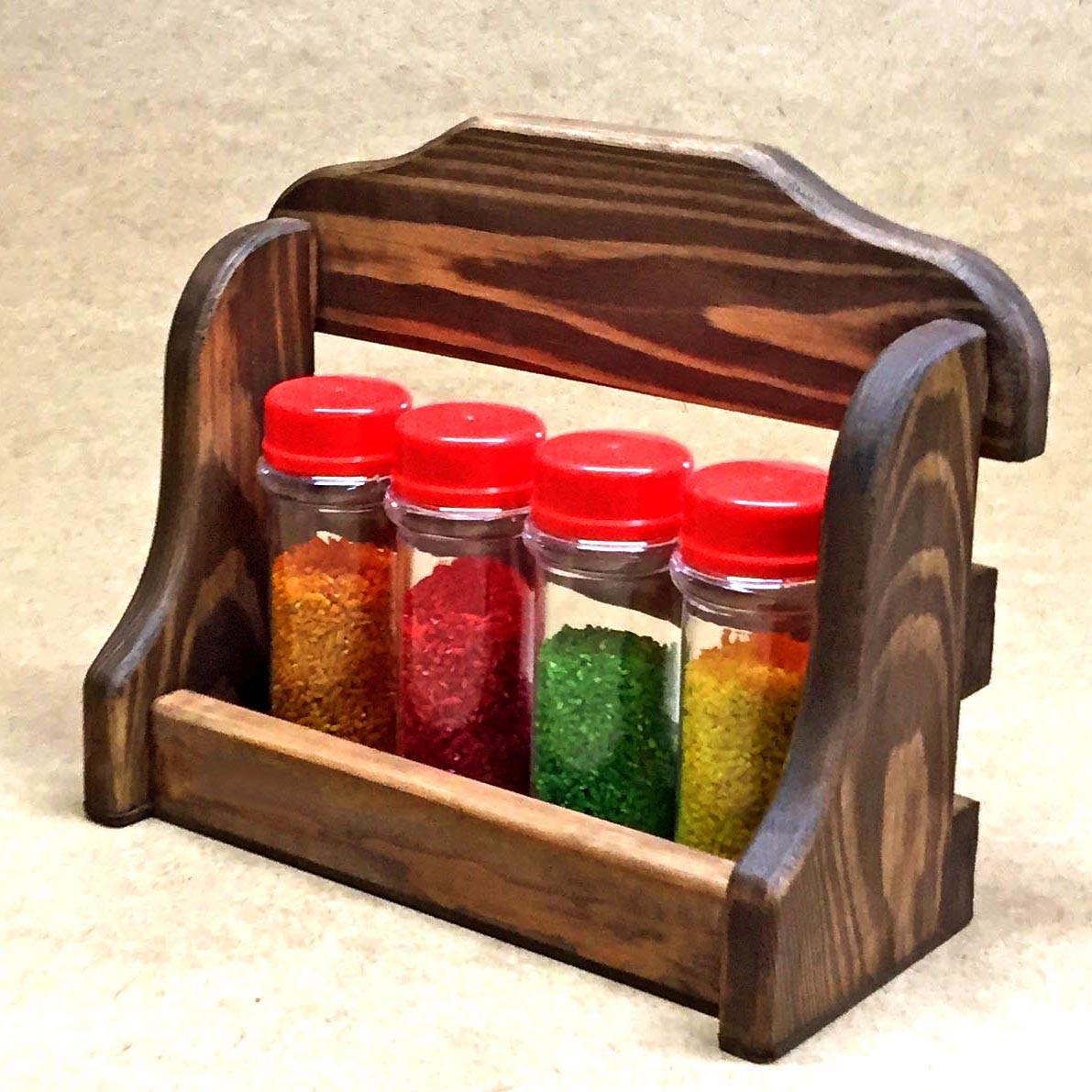 Органайзер для специй из дерева Ткемали 4 Капучино (СПЦ-400709)