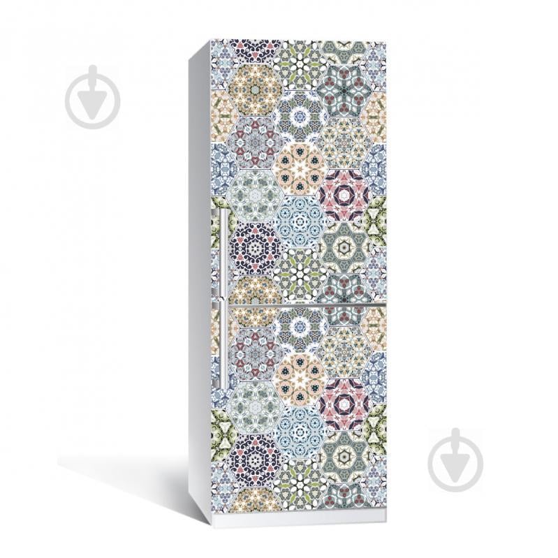 Наклейка на холодильник Zatarga Геометричний орнамент 650х2000 мм Зелений (z180211)