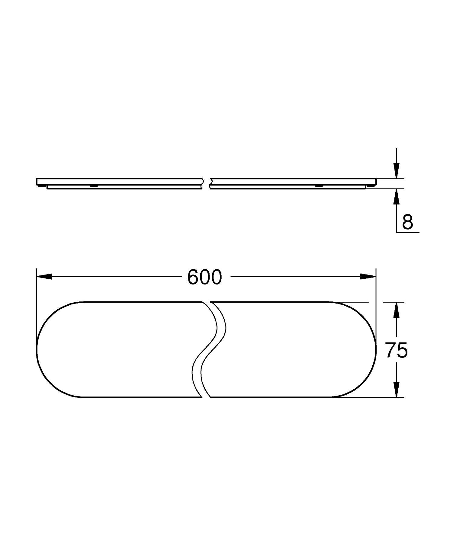 Полиця для ванної Grohe Selection скляна (41057000) - фото 2