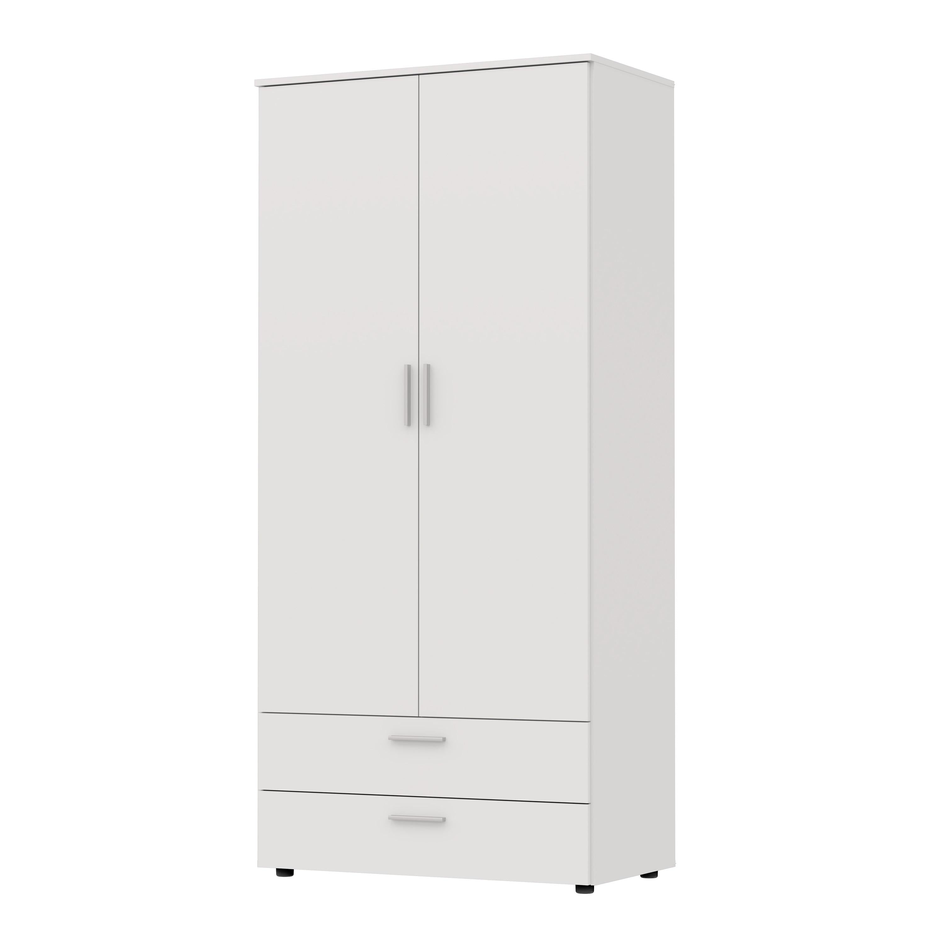 Шафа для одягу розстібна MEBLIBUD ШИК дводверний з 2-ма висувними ящиками 92,5х50х198,6 см Білий (26963/01)