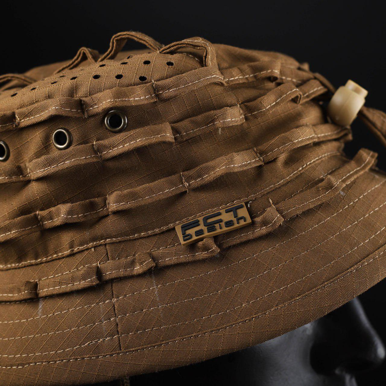 Панама военная рип-стоп FCT Design Хантер с фиксатором велкро р. 58 Койот - фото 9 Панама военная рип-стоп FCT Design Хантер с фиксатором велкро р. 58 Койот - фото 9