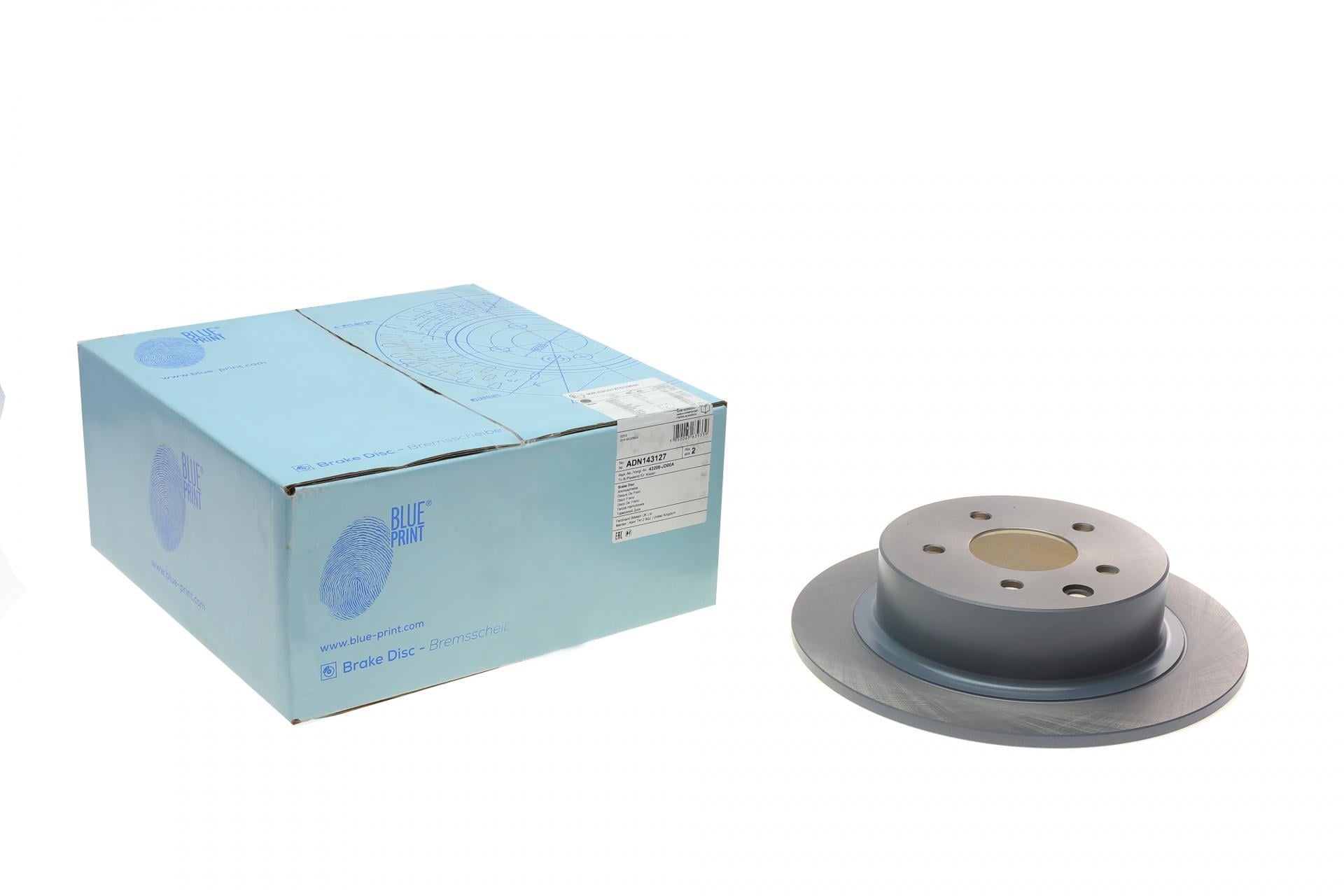 Диск тормозной задний BLUE PRINT Nissan Juke 10-/Qashqai 07 с покрытием 292x9 мм (ADN143127 BLUE PRINT)