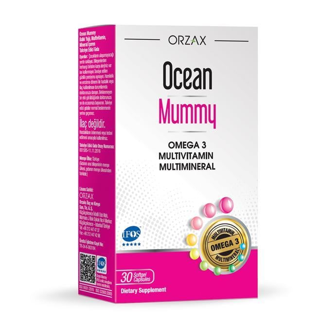 Мультивитаминный и мультиминеральный комплекс для беременных Orzax Ocean Mummy 30 капсул (2776895044)
