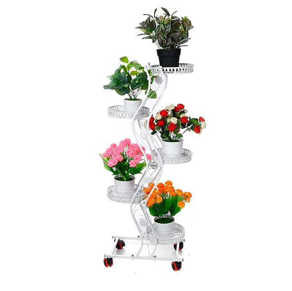 Подставка многоярусная для цветов на колесиках 128x47x27 см (AN00754)