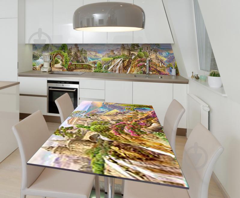 Наклейка 3Д виниловая на стол Zatarga «Поместье дворянина» 650х1200 мм для домов, квартир, столов, кофейн,