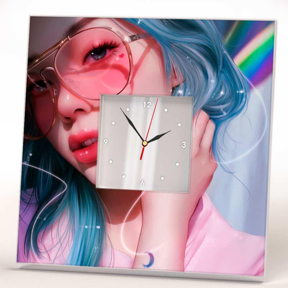 Часы настенные современные WonderCloud графика 260x260 мм (C04113)