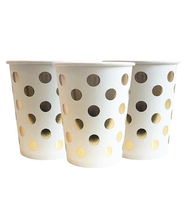 Бумажные стаканы Золотой горох 250 мл 10 шт. (514152)