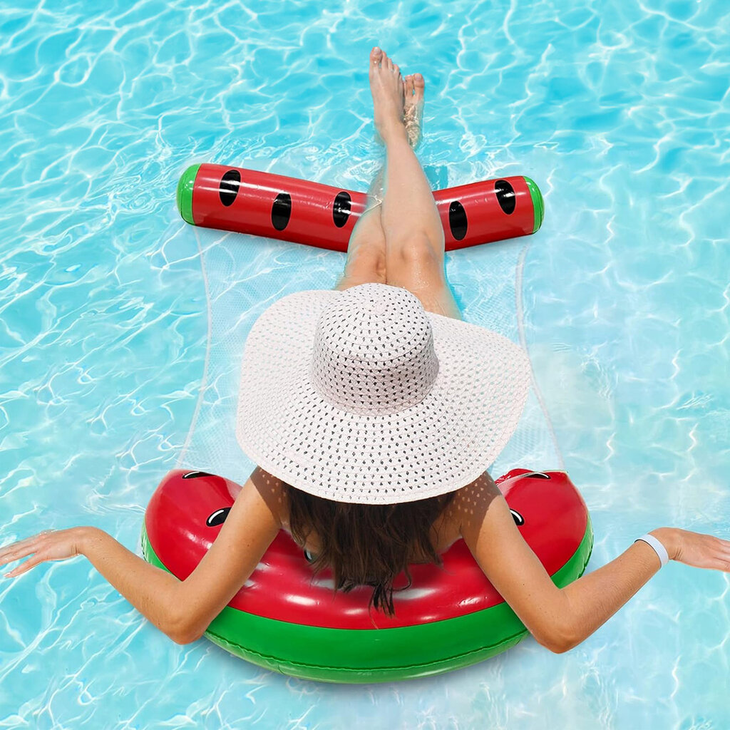 Матрац для плавання надувний з сіткою та підголовником 137x70 см - фото 5