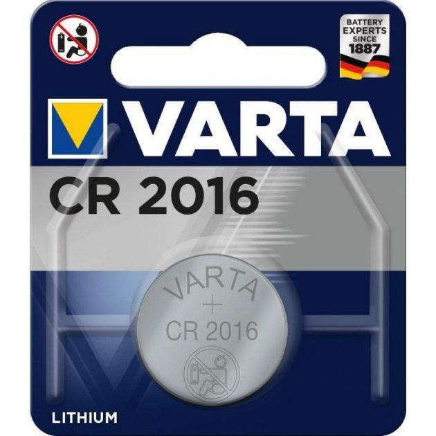 Батарейки Varta CR 2016 Lithium 1 шт. (1519892843) - фото 1