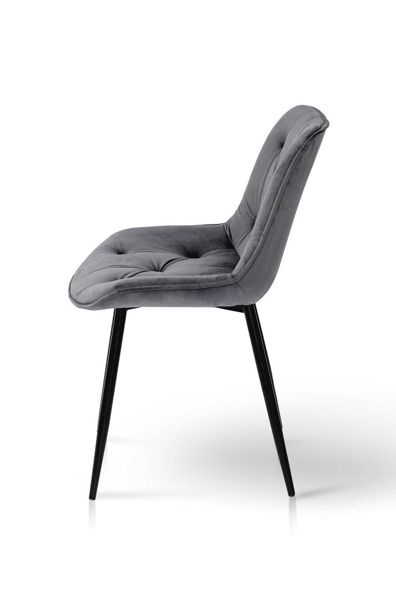 Стілець кухонний Мікс Меблі Прадо Чорний/Велюр/Темно-сірий - фото 4