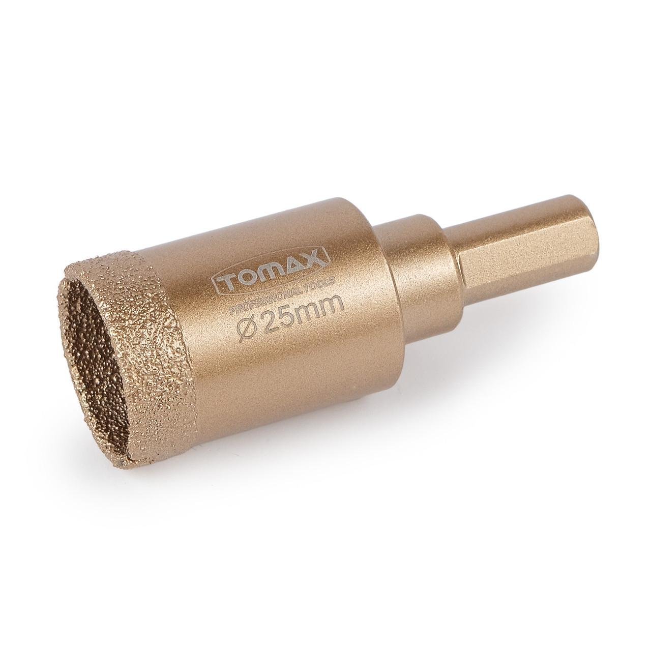 Коронка для плитки/керамогранита TOMAX 25 мм алмазная (1465290389) - фото 1