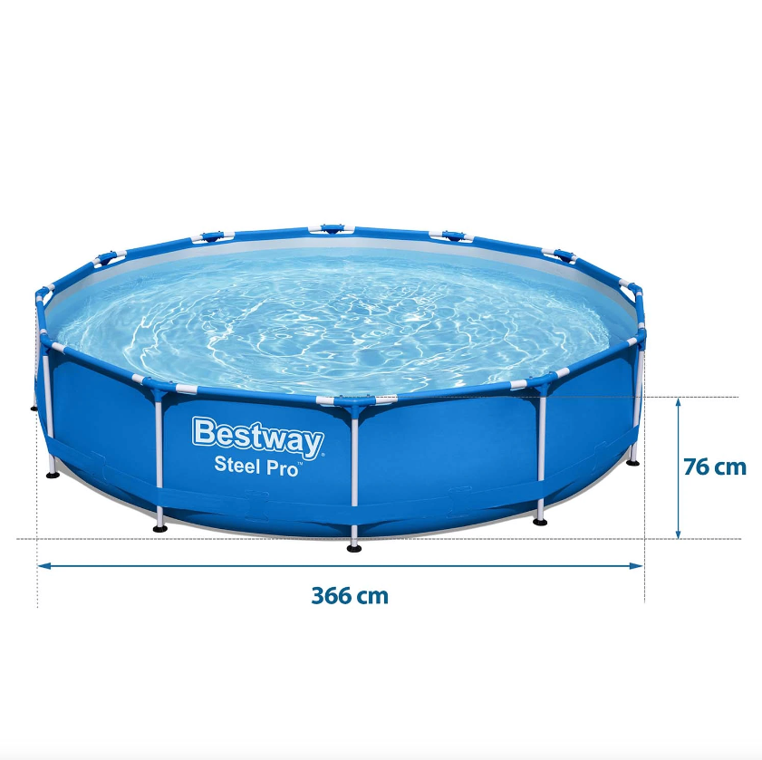 Бассейн каркасный Bestway с насосом и фильтром для воды 366х76 см (56681) - фото 5 Бассейн каркасный Bestway с насосом и фильтром для воды 366х76 см (56681) - фото 5