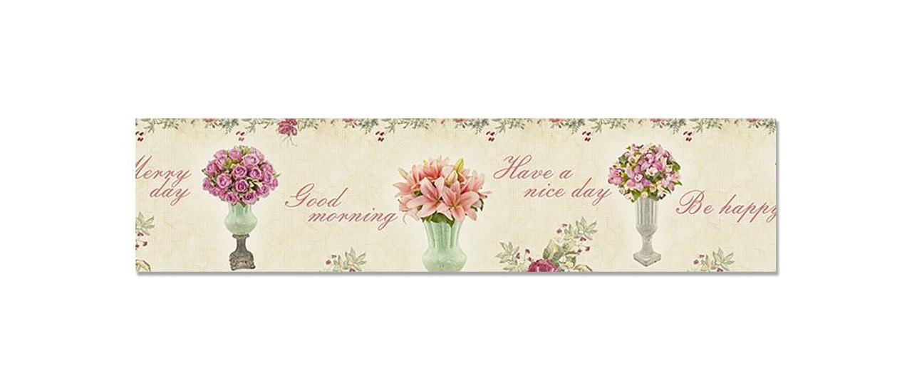 Наклейка виниловая на кухню Zatarga Be happy 600х2500 мм