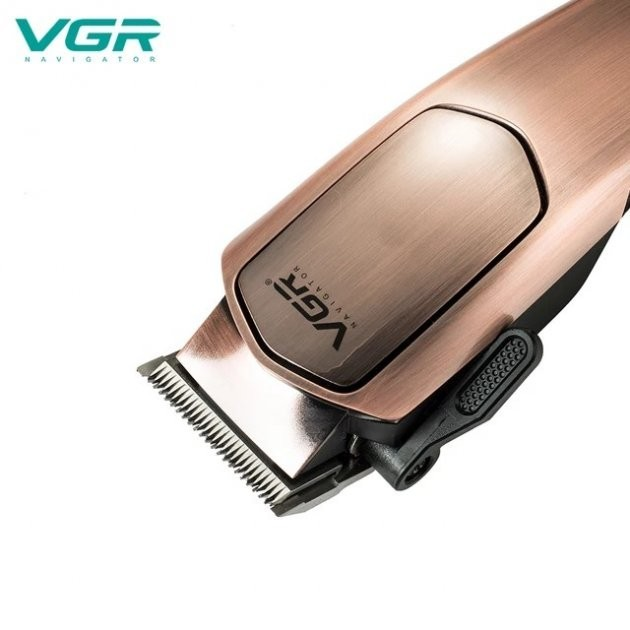Машина для стрижки проводная VGR V-131 Pro 4 сменные насадки Коричневый (491204267) - фото 6