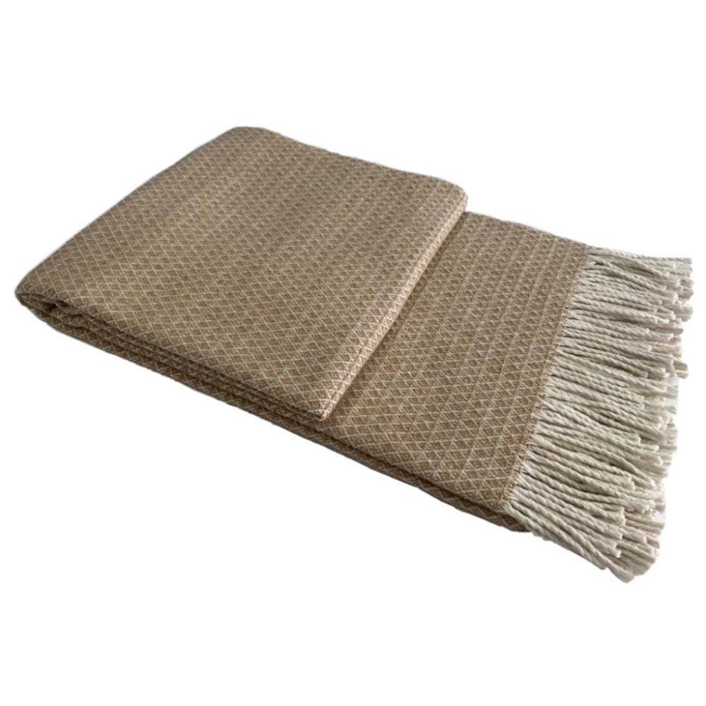 Плед-покрывало полушерстяной 140х200 см Бежевый Плед-покрывало полушерстяной 140х200 см Бежевый