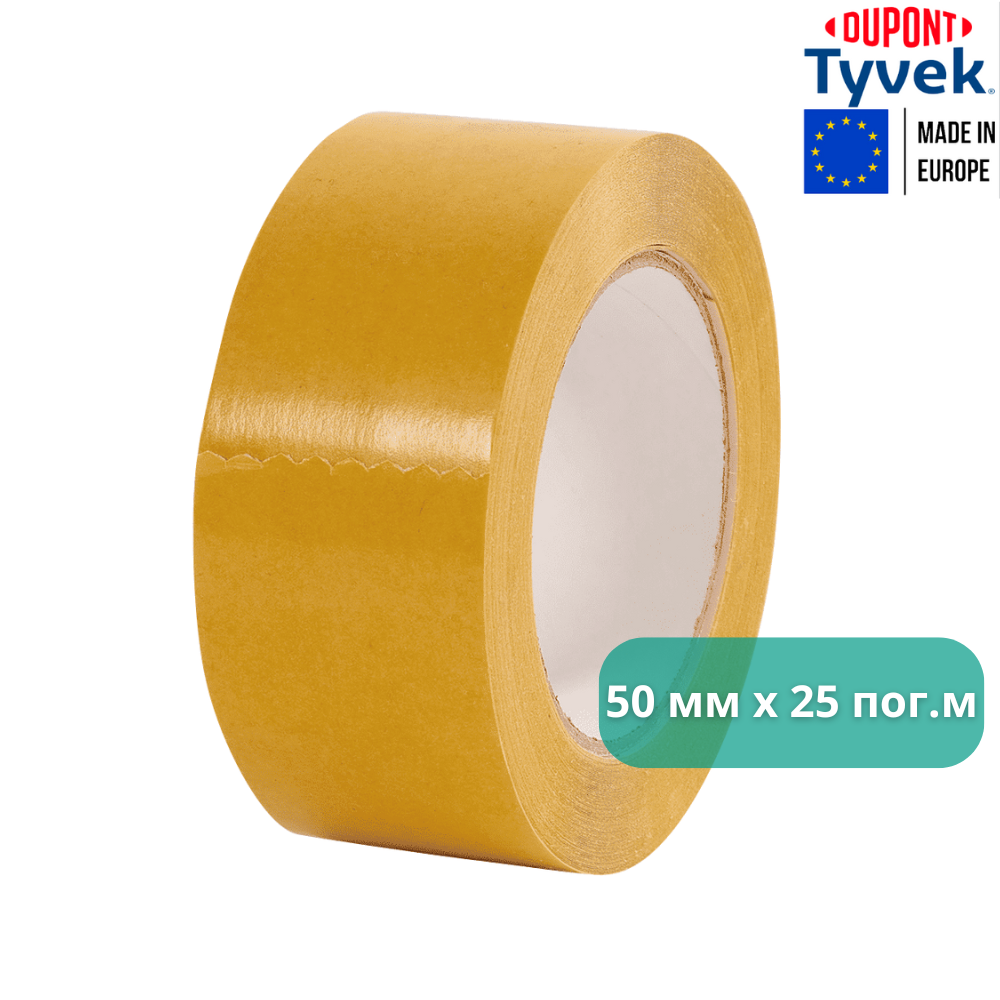 Лента клейкая TYVEK акриловая двусторонняя 50 мм x 25 м (3600055) - фото 7