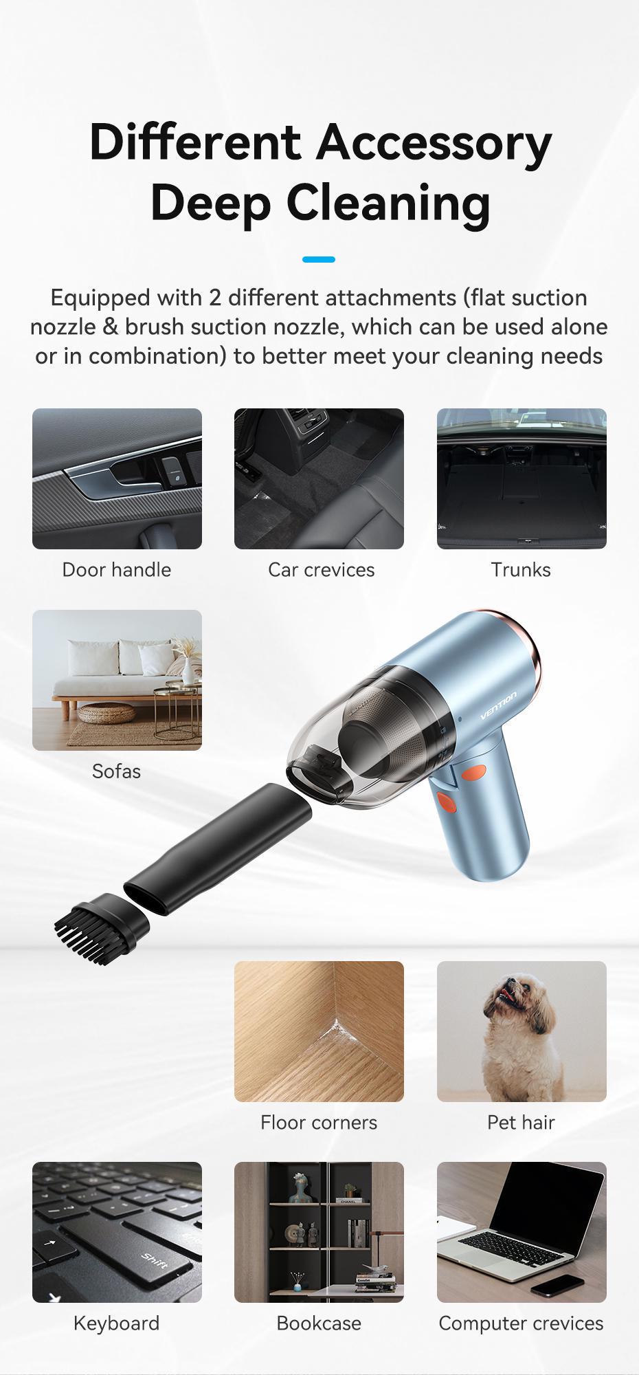 Автопилосос бездротовий Vention 70W 5000Pa Синій (KRAL0) - фото 4