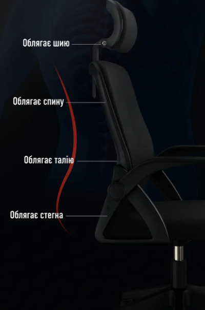 Кресло Diego ErgoFlex сетка Черный - фото 10