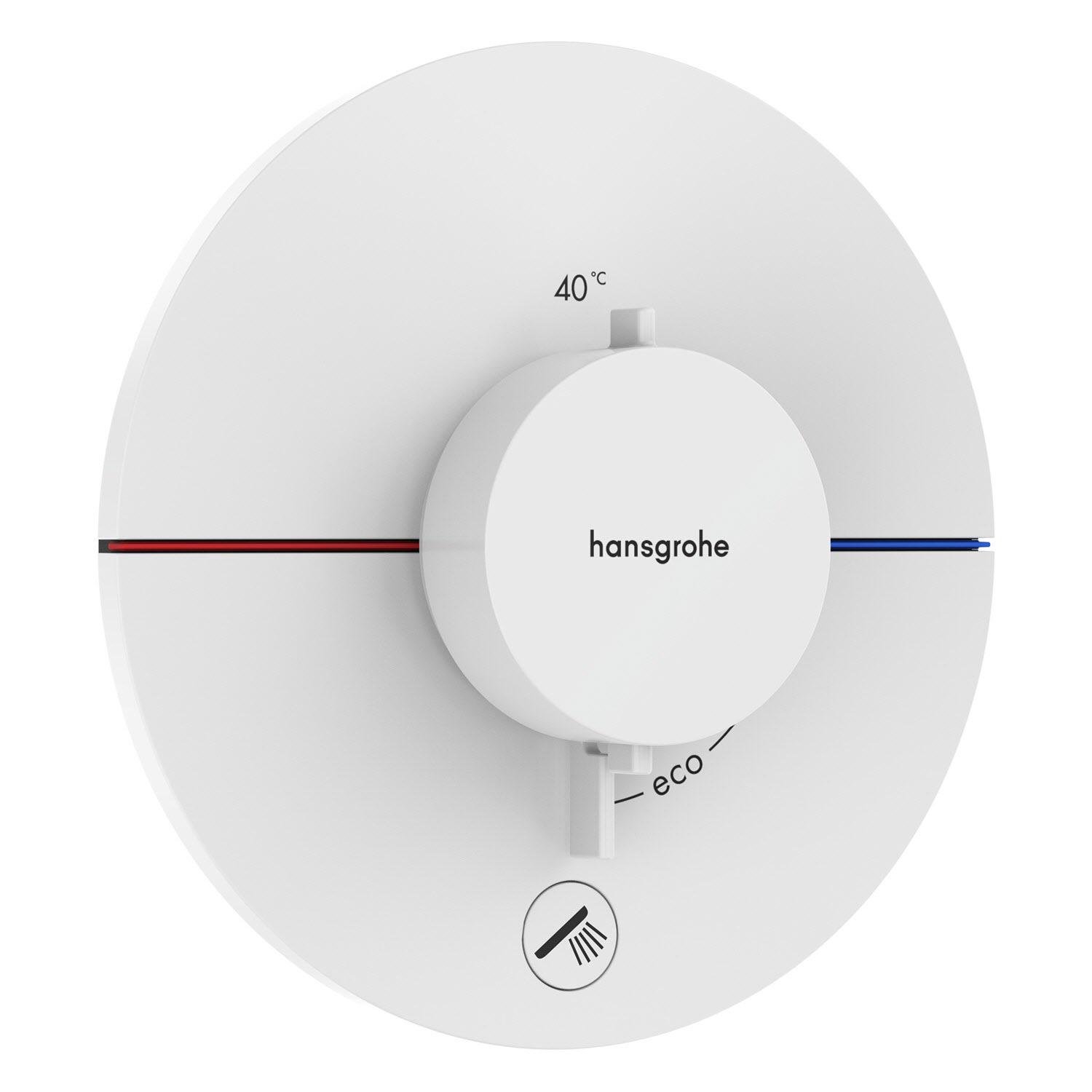 Зовнішня частина змішувача Hansgrohe ShowerSelect Comfort S 15562700 з термостатом Білий (226746)