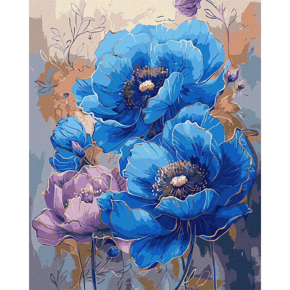 Картина по номерам Ideyka Симфония цветов с красками металлик 40x50 см (KHO3275)