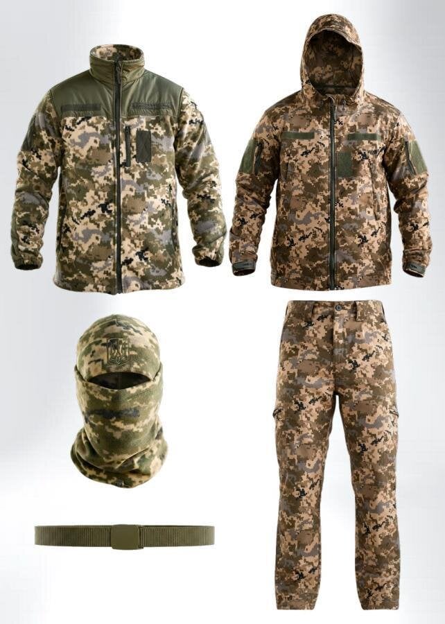 Тактический костюм мужской зимний 5в1 Softshell XL Пиксель (PK72404)