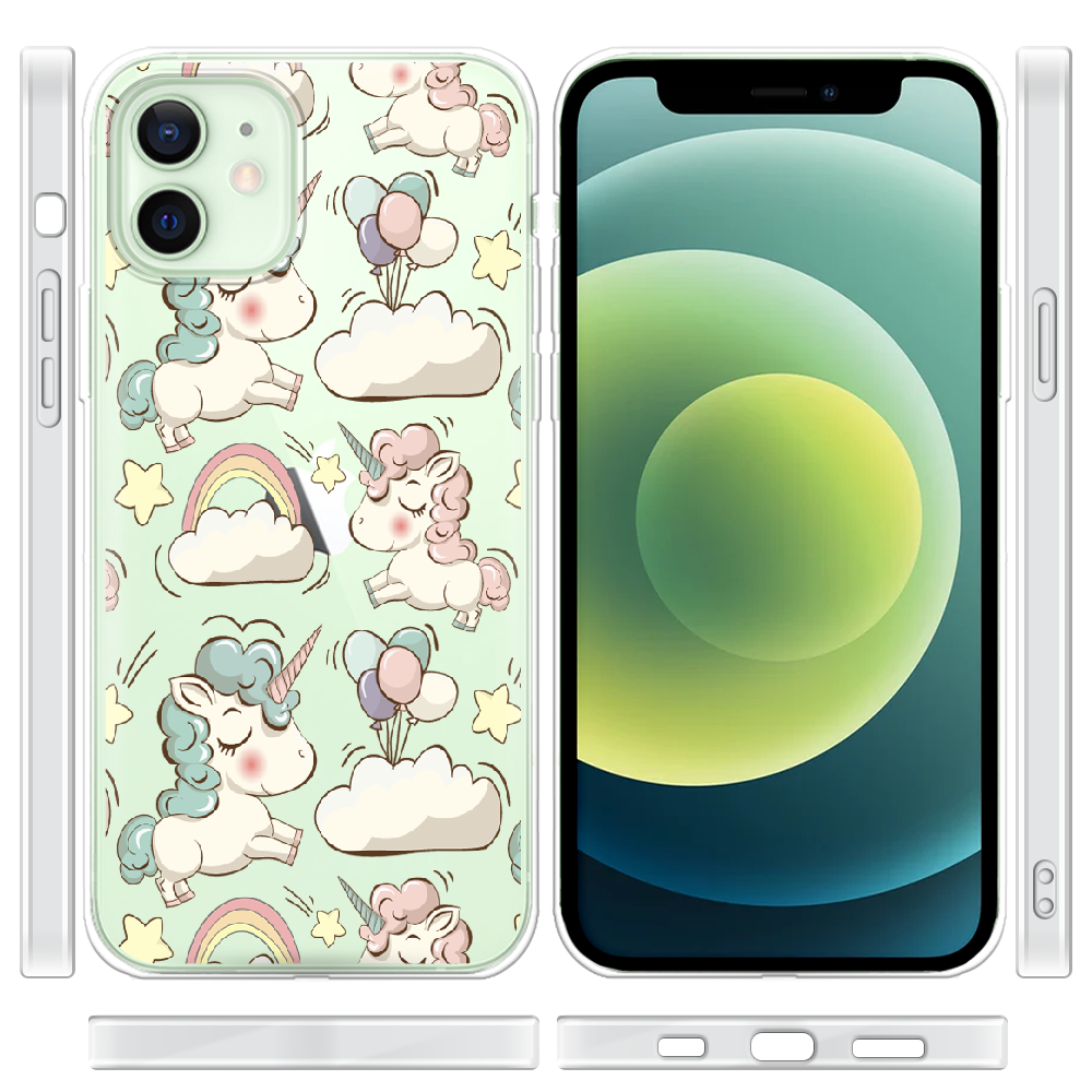 Чехол Boxface iPhone 12 mini Unicorns Прозрачный силикон (41084-cc2-41084) - фото 3