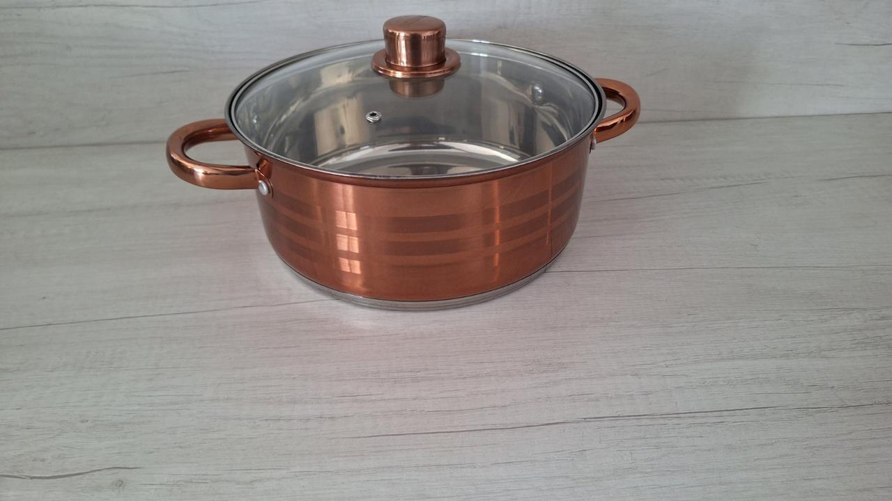 Набір каструль Royalty Line RL-SP7C з кришками/з нержавіючої сталі (03966) - фото 5