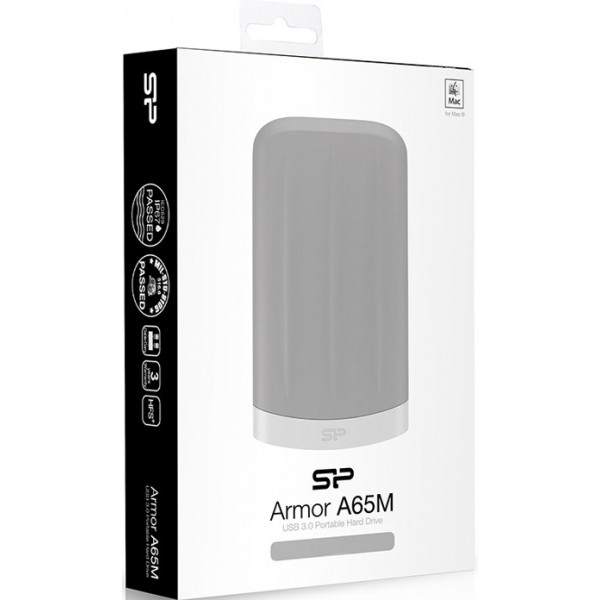 Жорсткий диск Silicon-Power USB 1TB Armor A65M Gray (SP010TBPHD65MS3G) - фото 2