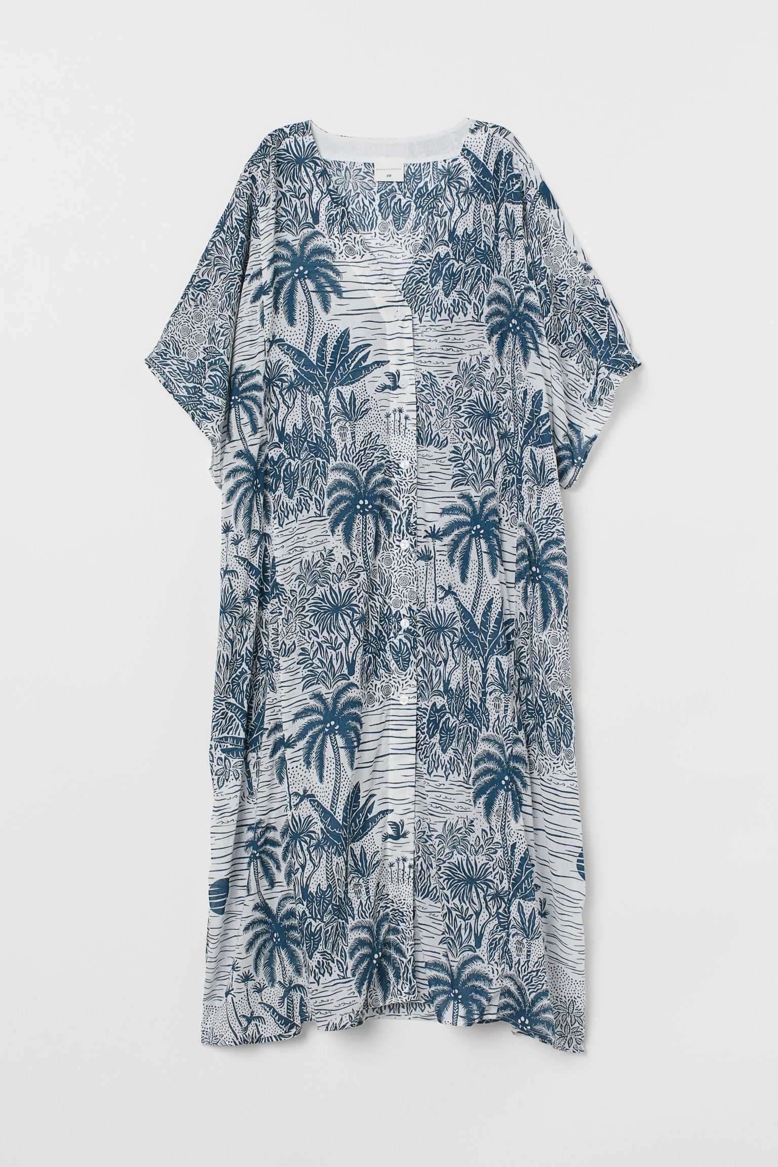 Платье-рубашка оверсайз L Бело-синий (8667281wer)