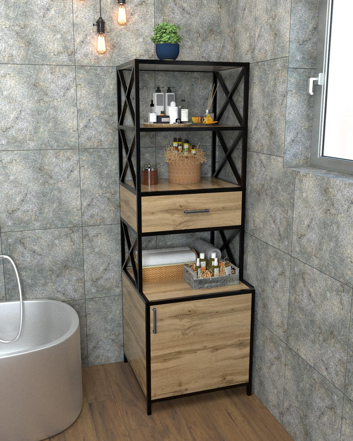 Стелаж EcoLoft Ремаро DSP-1527-1 з шухлядою та закритою секцією лофт (38416174)