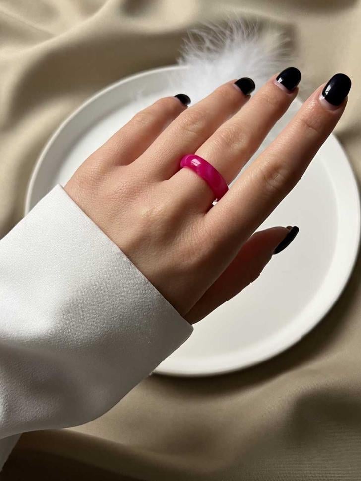 Каблучка з натурального агату р. 17 см Малиновий (5310-17) - фото 2 Каблучка з натурального агату р. 17 см Малиновий (5310-17) - фото 2