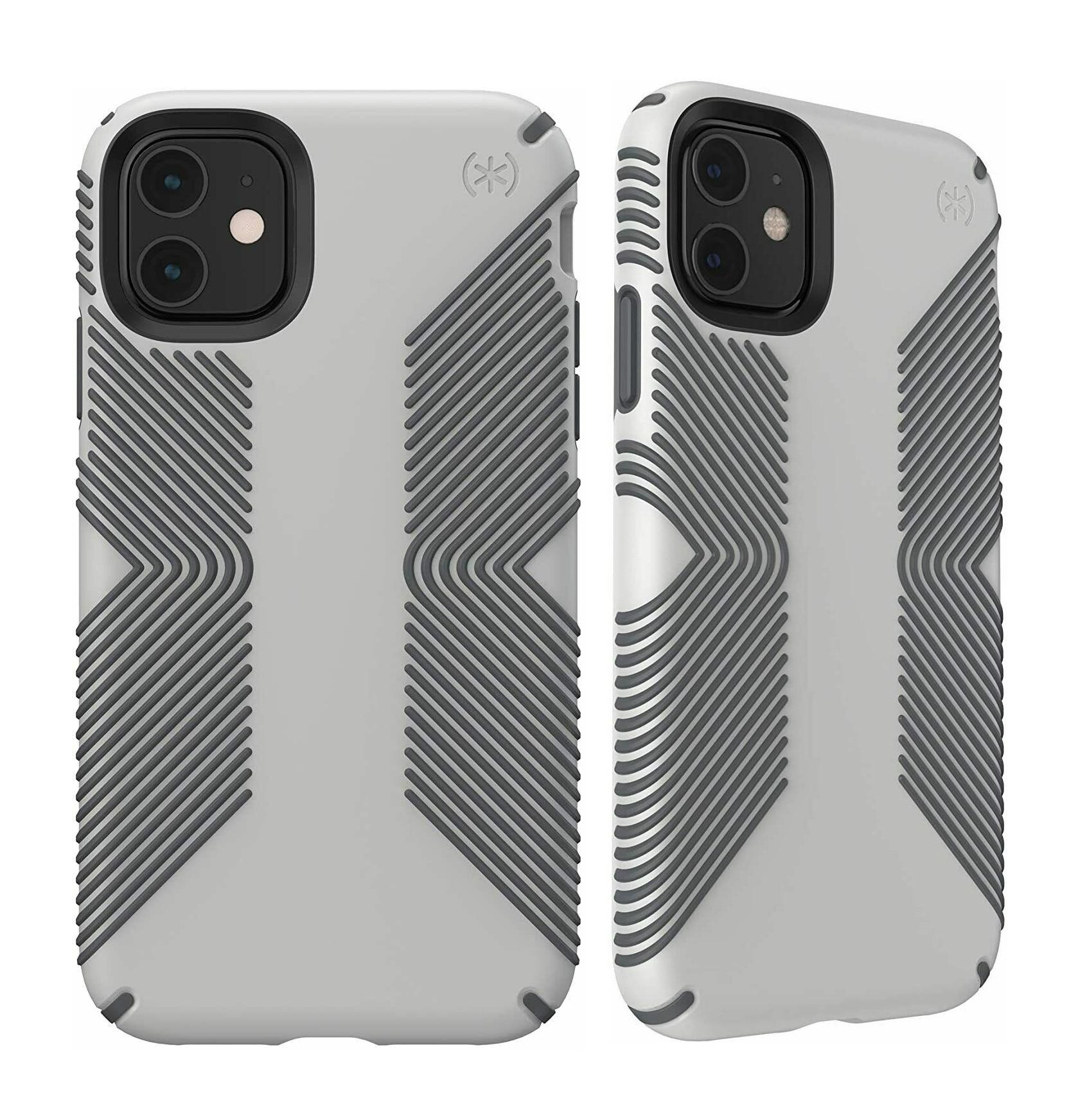 Чехол противоударный с антимикробным покрытием Speck Presidio Grip для Iphone 11 (6.1") Marble Grey Anthracite