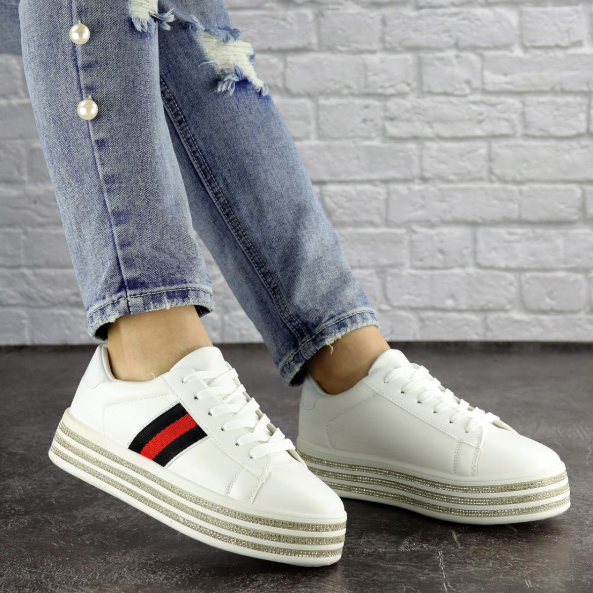 Кеды женские Fashion Roshe 1157 р. 37 23 см Белый (10429126)