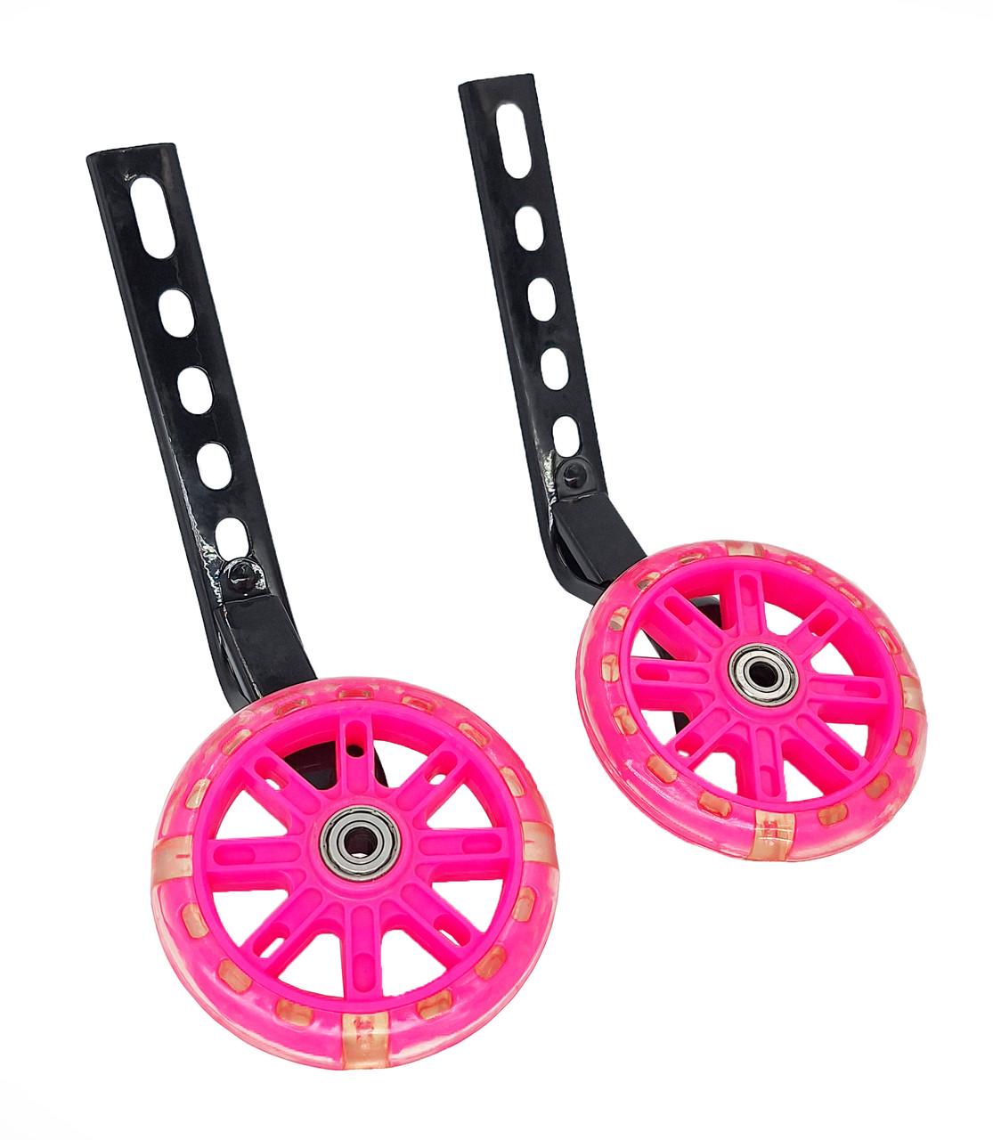 Колеса опорные светодиодные для детского велосипеда 12-20" Розовый (G0001000) Колеса опорные светодиодные для детского велосипеда 12-20" Розовый (G0001000)
