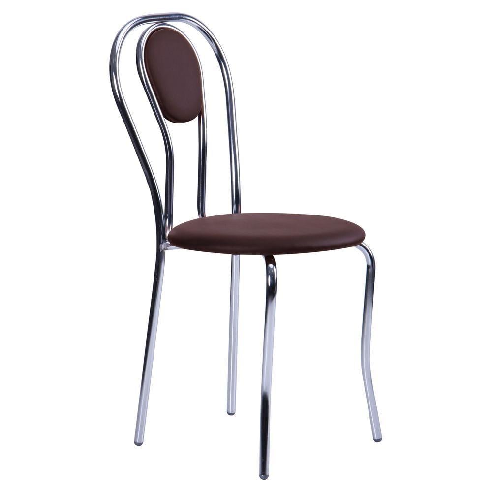 Стілець AMF Луїза Неаполь N-32 Хром/Коричнево-Червоний (17096)