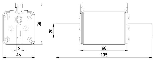 Предохранитель ножевой E.NEXT e.industrial.f.nt1.100 NT1 100А gG с плавкой вставкой (i0760012) - фото 2