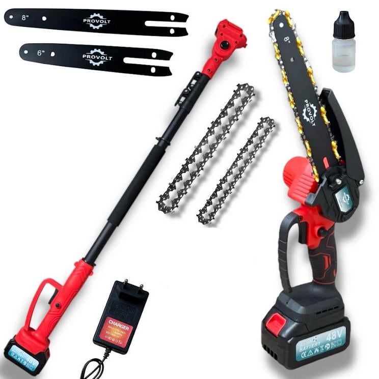 Пила ланцюгова міні ProVolt 48V/6.0 mAh з подовжувачем (27271567)