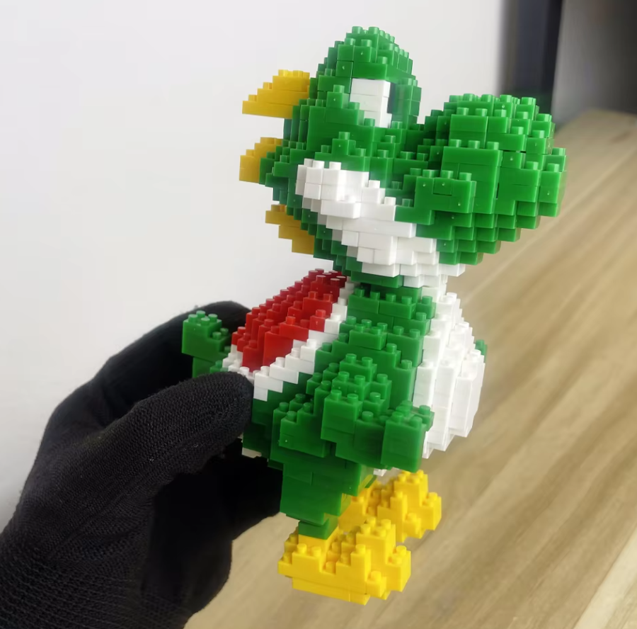 Конструктор дитячий динозавр Mario Yoshi Зелений - фото 7