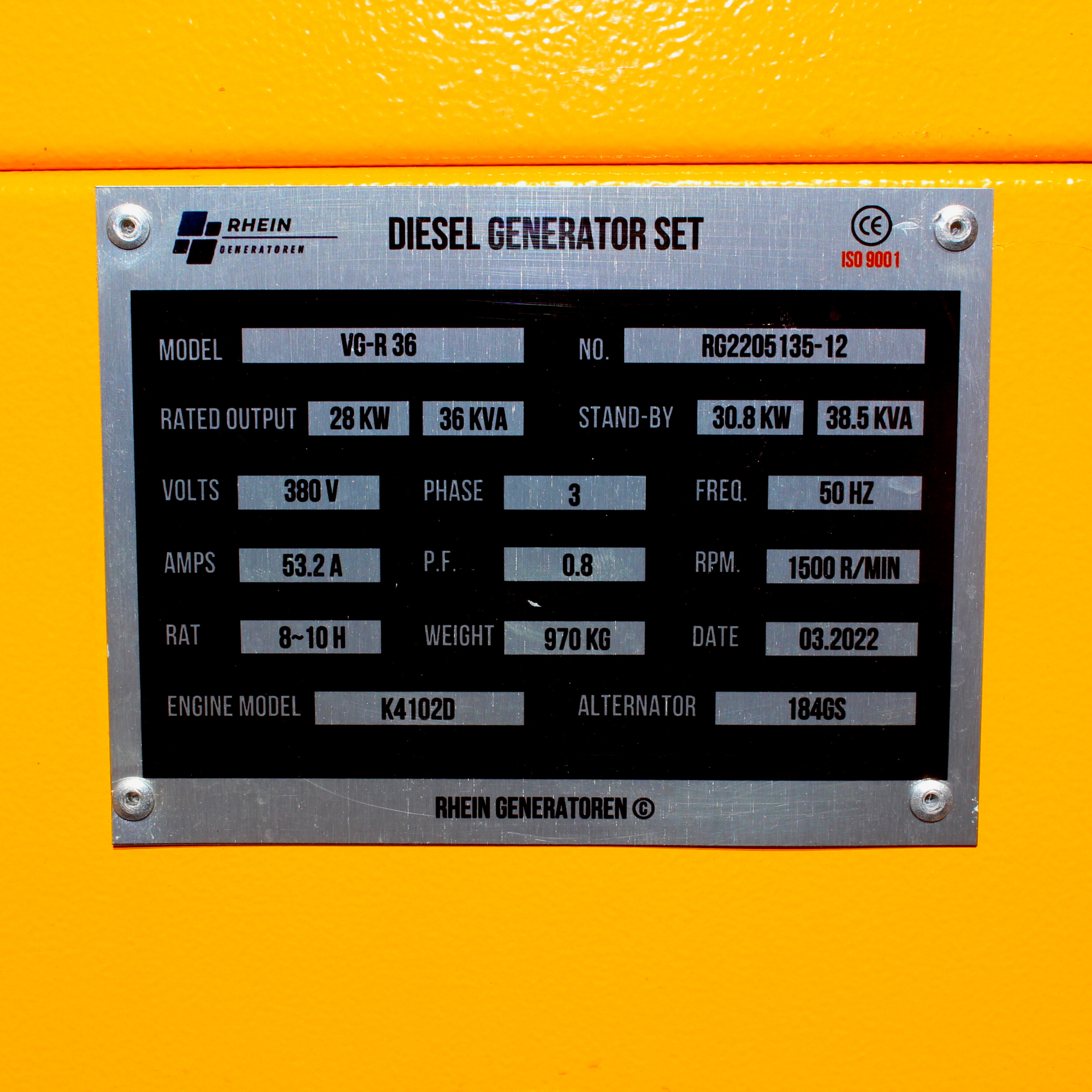 Генератор дизельный RHEIN VG-R36 36 кВа 28 кВт - фото 7