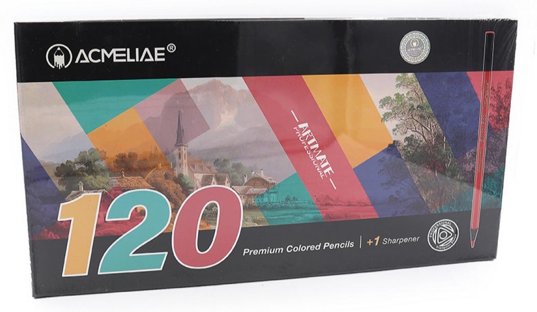 Набор цветных карандашей Acmeliae Premium черное дерево 120 цветов