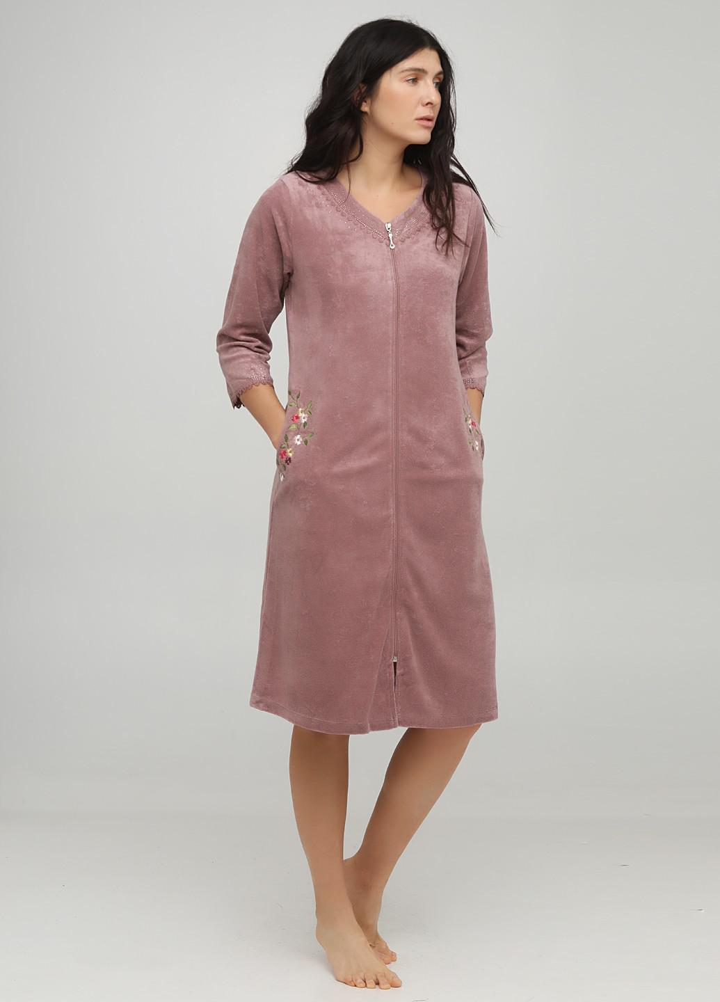 Домашний женский халат Romeo Life 4XL Пудровый (3478-23) Домашний женский халат Romeo Life 4XL Пудровый (3478-23)