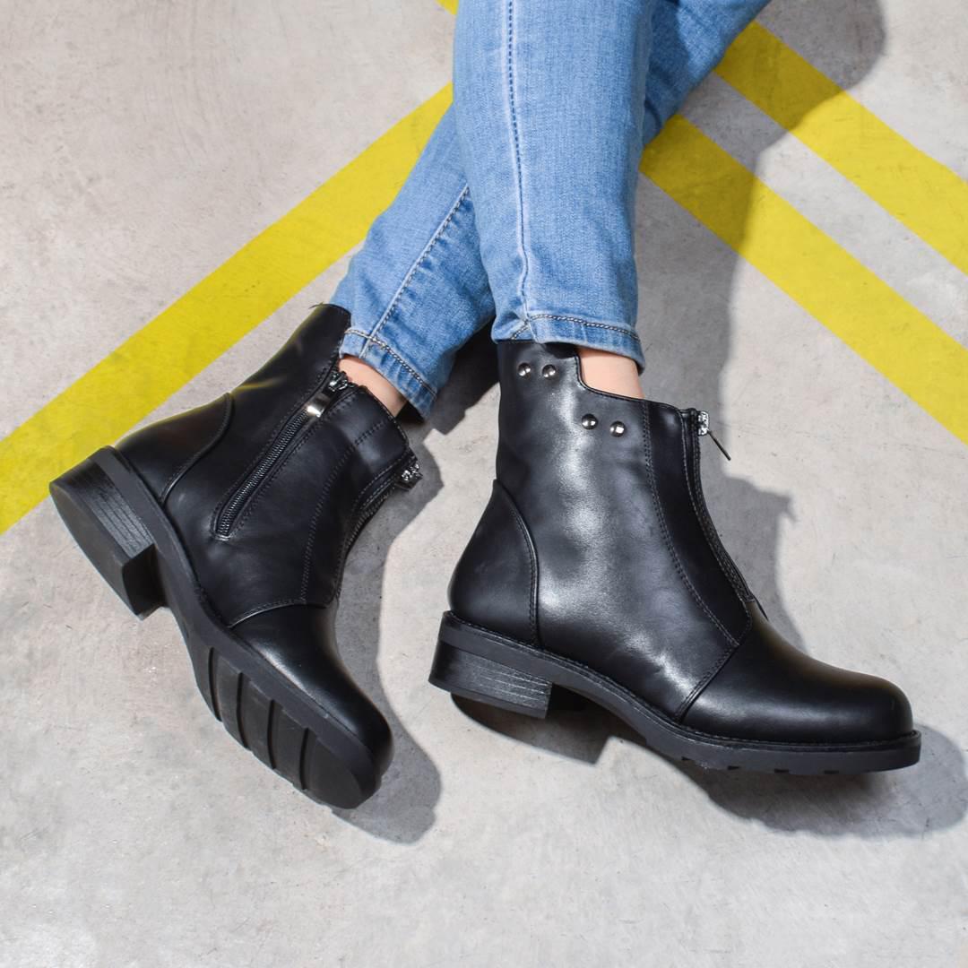 Ботинки женские зимние с декоративной молнией 324667 р. 37 23,5 см